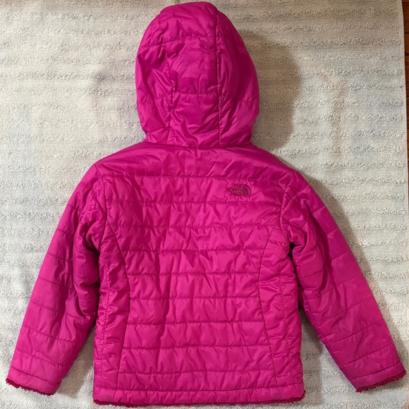 The North Face Fuchsia Jacket reversible with hood & pockets 4T - Picture 4 of 16